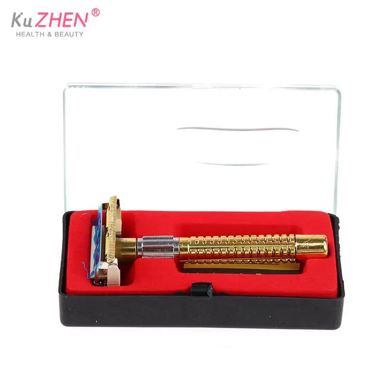 High Quality Exquisite High Quality Retro Style Safety Razor With Box Handle Razor Shaving Tool Shaving Tool Men\'s Facial Razor