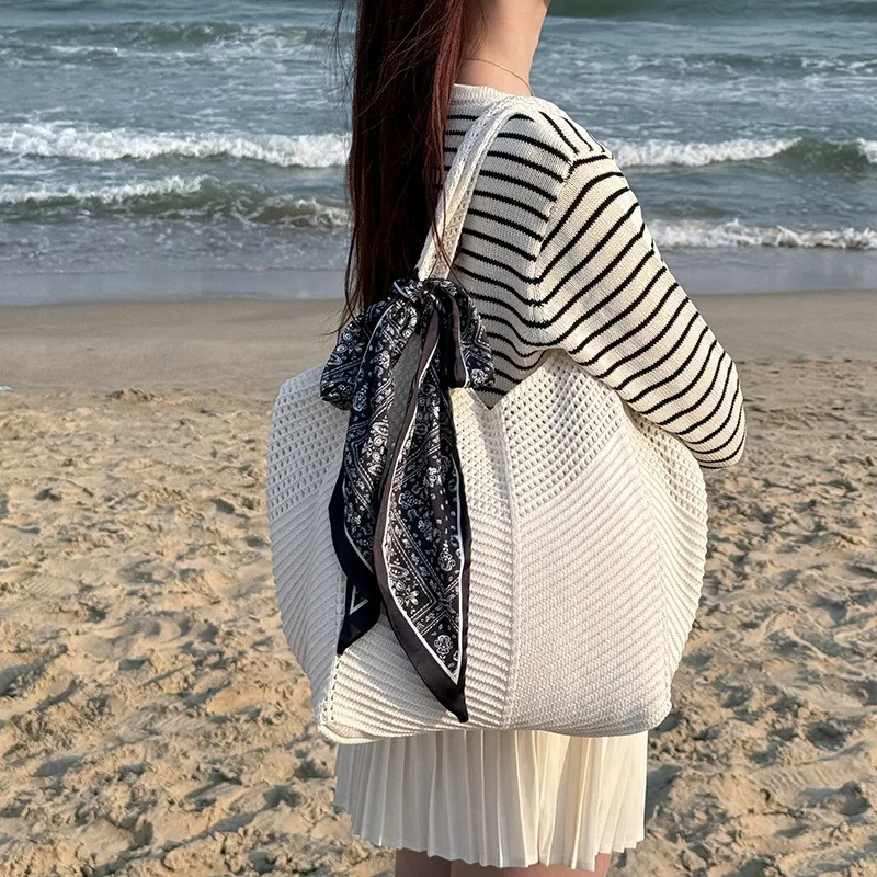 

NEW Fashion Woven Bag - Large Capacity Storage Bag Knitted Women's Household Storage Shopping Bags