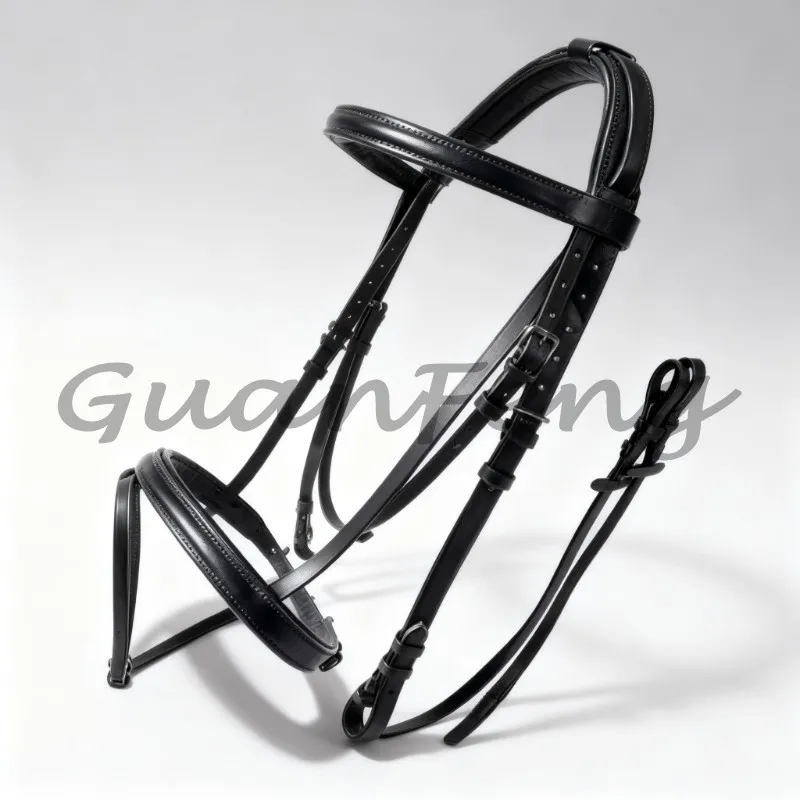 Cowhide Water Leather Anti-Skid Reins Set Equestrian Accessories