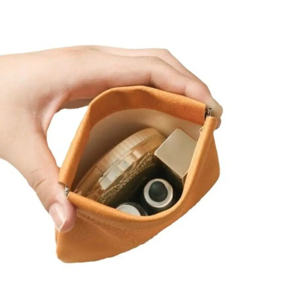 

Fashion Automatic Closing Lipstick Bag Portable Simple Cosmetic Organizer Pouch PU Travel Makeup Bag