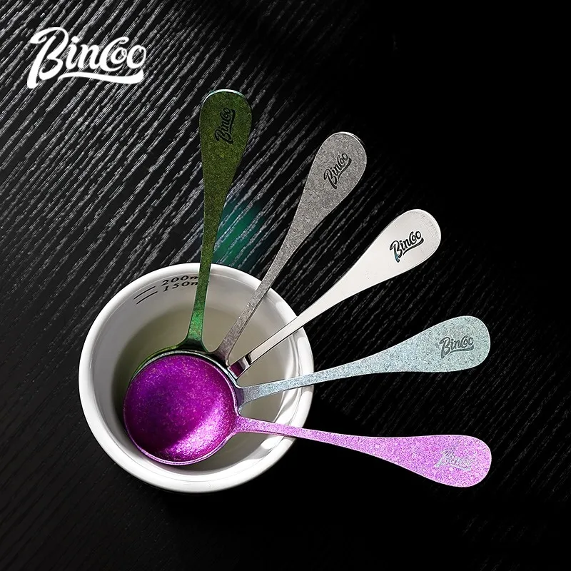 BINCOO SCA Standard Pure Titanium Coffee Cupping Spoon Professional Barista Coffee Tasting Spoon Coffee Cupping Tools Home Cafe