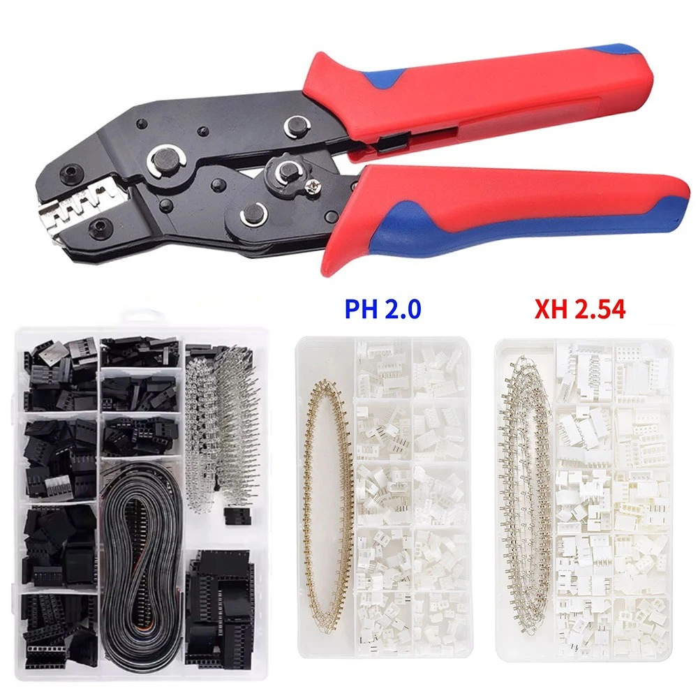 Alicate de Crimpagem com Catraca SN2549 para Terminais JST PH 2.0mm, XH 2.5mm, VH 3.96mm, JWPS 4.0mm, Ferramenta de Crimpagem para Terminais Dupont