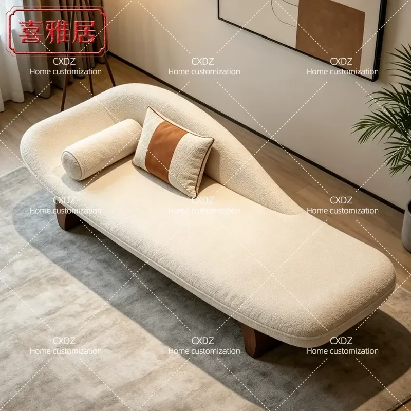 Curved fabric chair bedroom study recliner couch single sofa end sofa