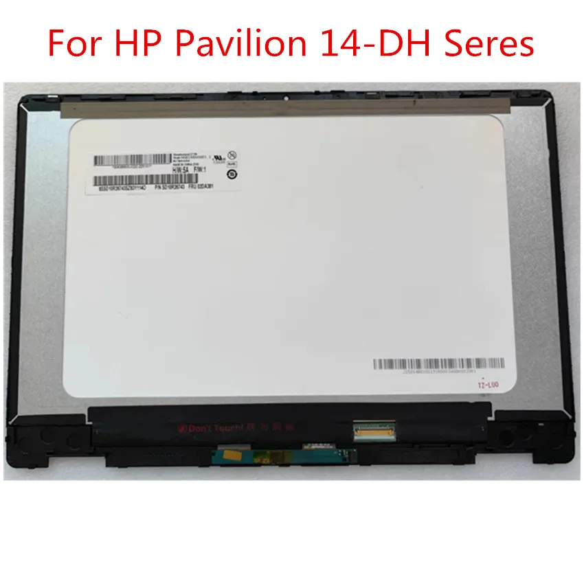 

For HP Pavilion x360 14-dh 14M-dh 14T-dh With Frame FHD Display Panel Replacement 14.0" LCD Touch Screen Digitizer Assembly