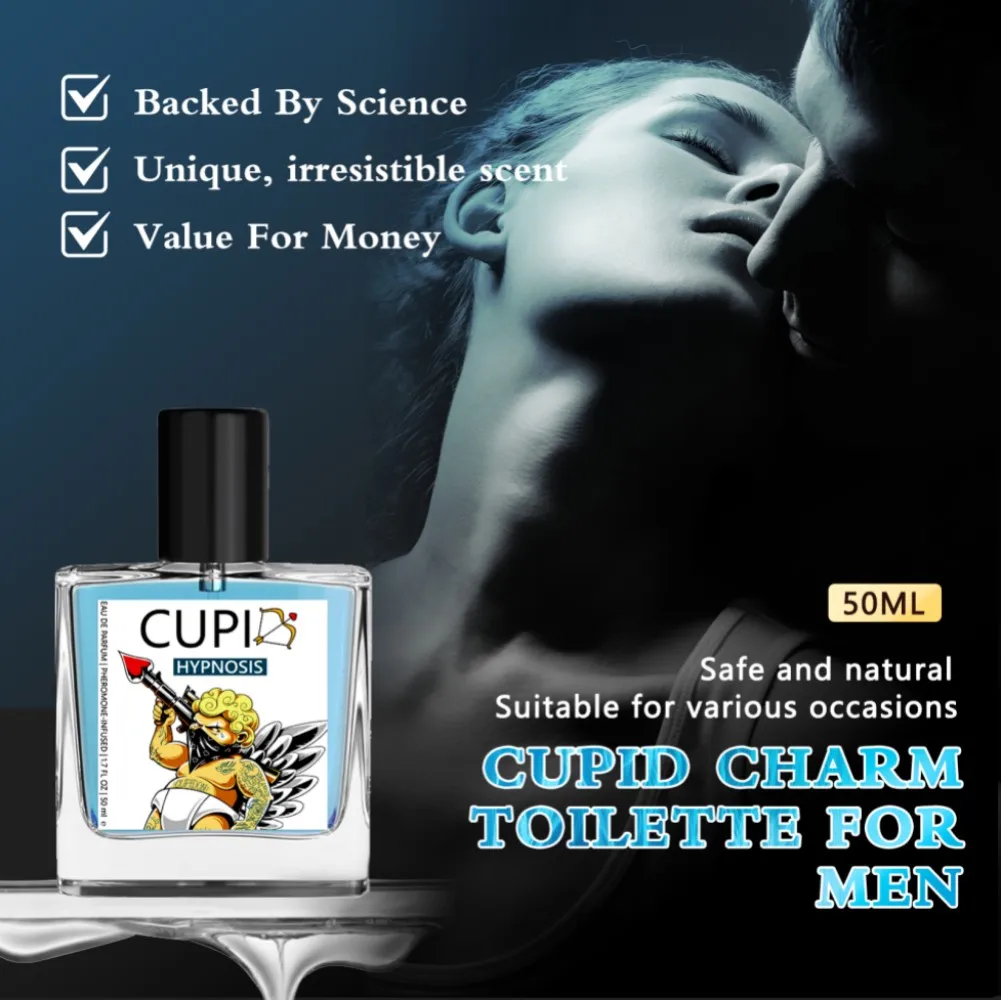 Cupid Cologne for Men 50ml Cupid Hypnosis Cologne Fragrances, Long Lasting Romantic Cupid Fragrances Valentine's Day Gifts