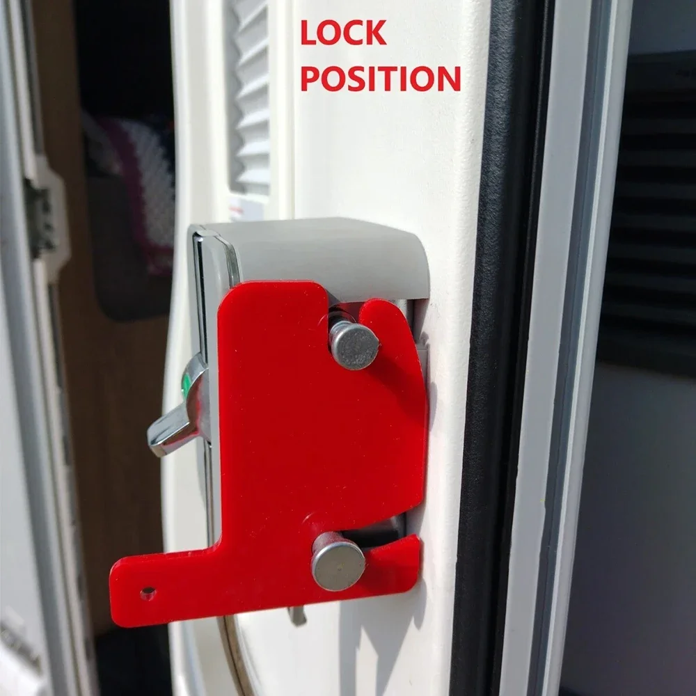 RV Safety Door Lock 3D Printed Panel Model 1 For Caravan & Motorhome Security Door Lock Plate Type 1 Caravan & Motorhome Lock