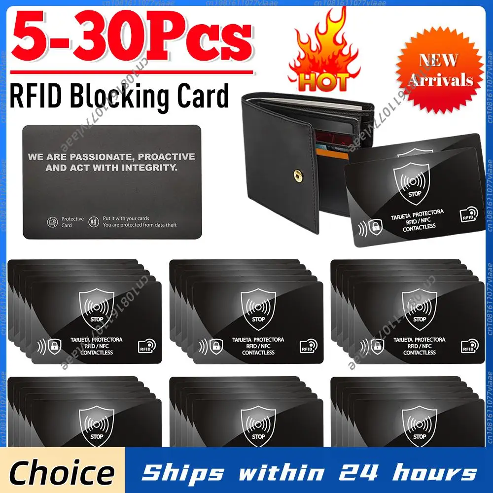 

Набор из 5-20 RFID-блокирующих карт для защиты бесконтактных NFC-карт, дебетовых и кредитных карт, паспортов. Умный дизайн с защитой от кражи.