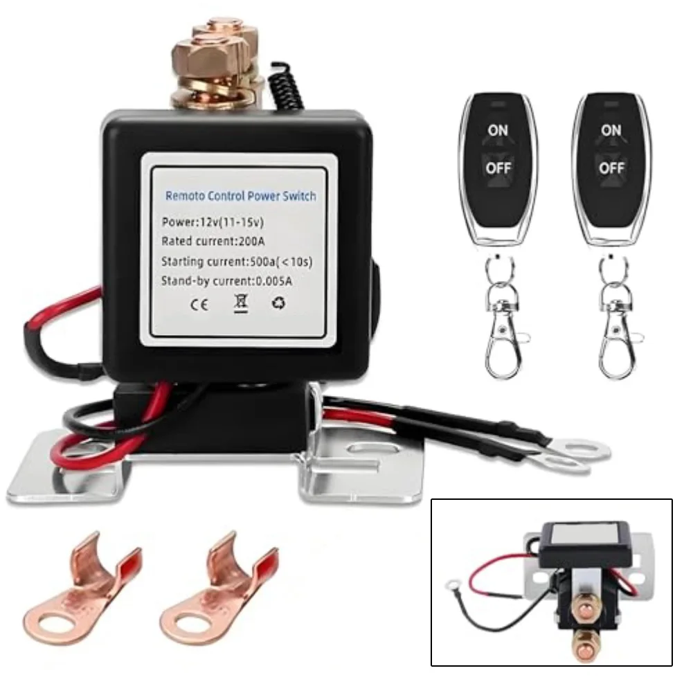 Vehicle Power Cutoff Car Starter Relay Public Parking Security Supports 12V 24V Anti-Drain Protection Remote Engine Start