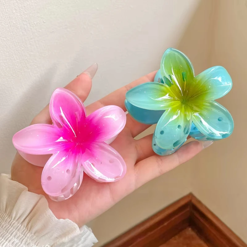 2/4 pezzi moda fiore fermagli per capelli donne vacanza boemia uovo fiore squalo clip barrettes ragazze grandi forcine accessori per capelli