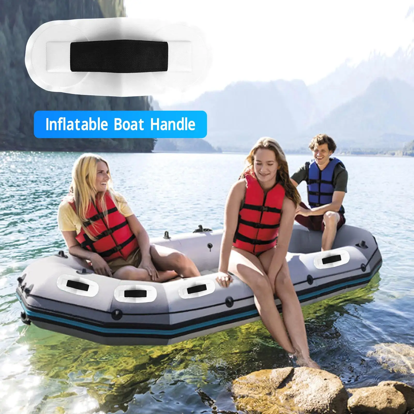 Poignée de bateau gonflable en TPU PVC, remplacement pour kayak et planche de surf