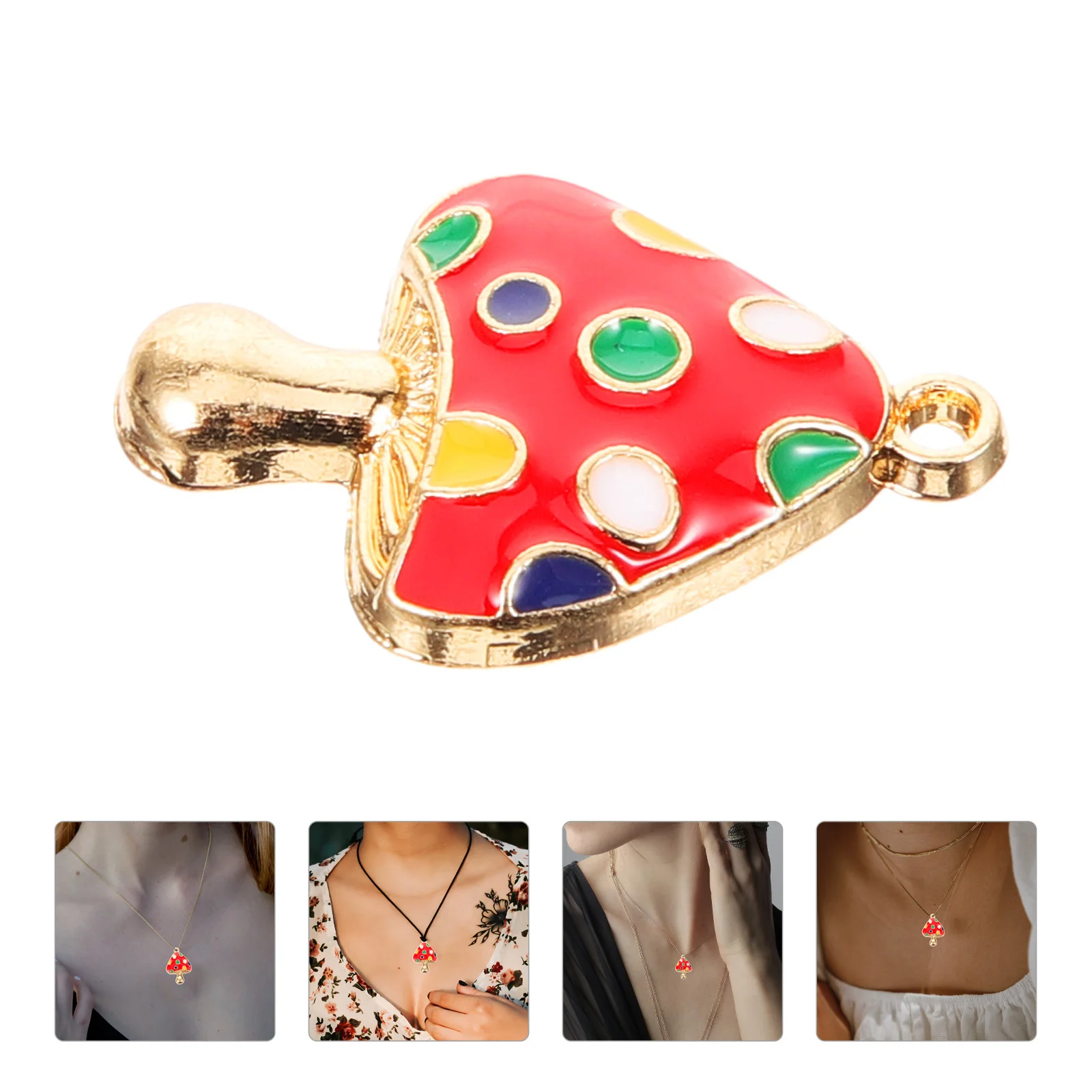 

10Pcs Mushroom Charms DIY Jewelry Accessories Alloy Metal Pendants for Bracelet Necklace Keychain Making Jewelry Supplies