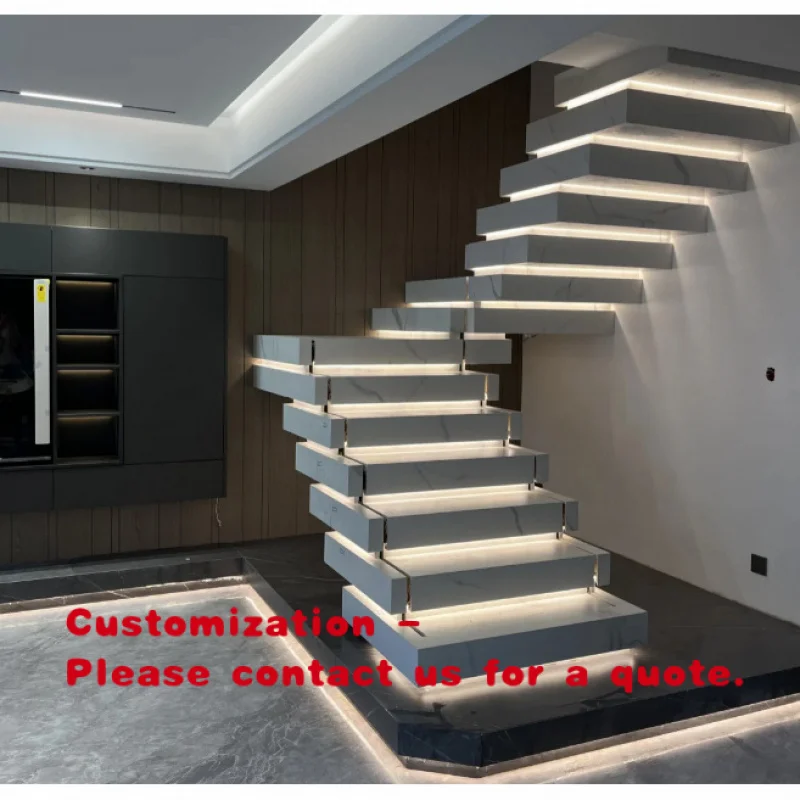 

Лестница на заказ: многоуровневая, из закаленного стекла, с подступенками из массива дерева, мраморными и каменными ступенями, с перилами и светодиодной подсветкой.