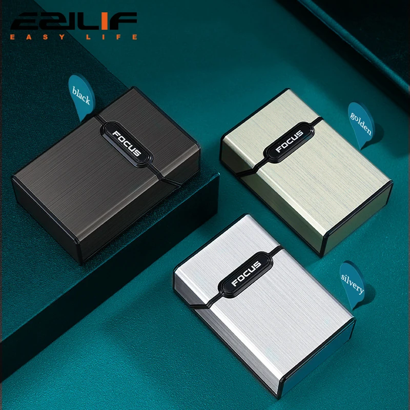 Metal Cigarette Case Waterproof Cigarette Box Portable Flip Cover 20pcs Cigarettes Tobacco Holder Storage Container Smoking Tool