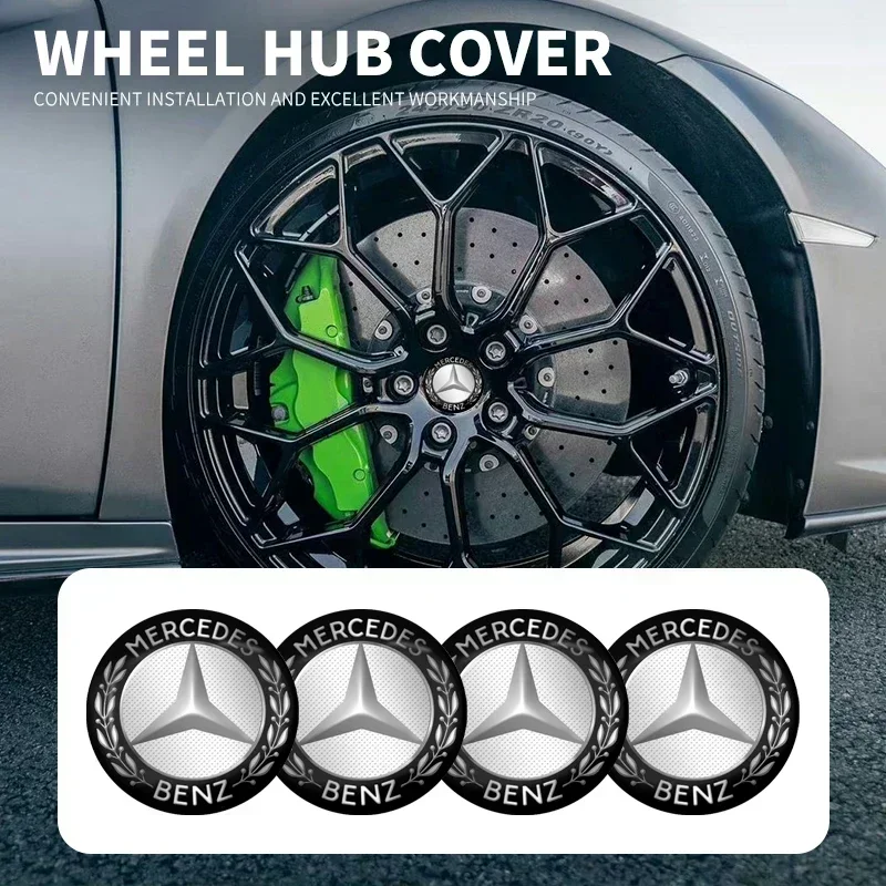 

Комплект из 4 наклеек-логотипов на центральные колпачки дисков 56 мм для Mercedes-Benz W203 W204 W205 W206 W212 W213 W222 W223 E300 C200, аксессуары