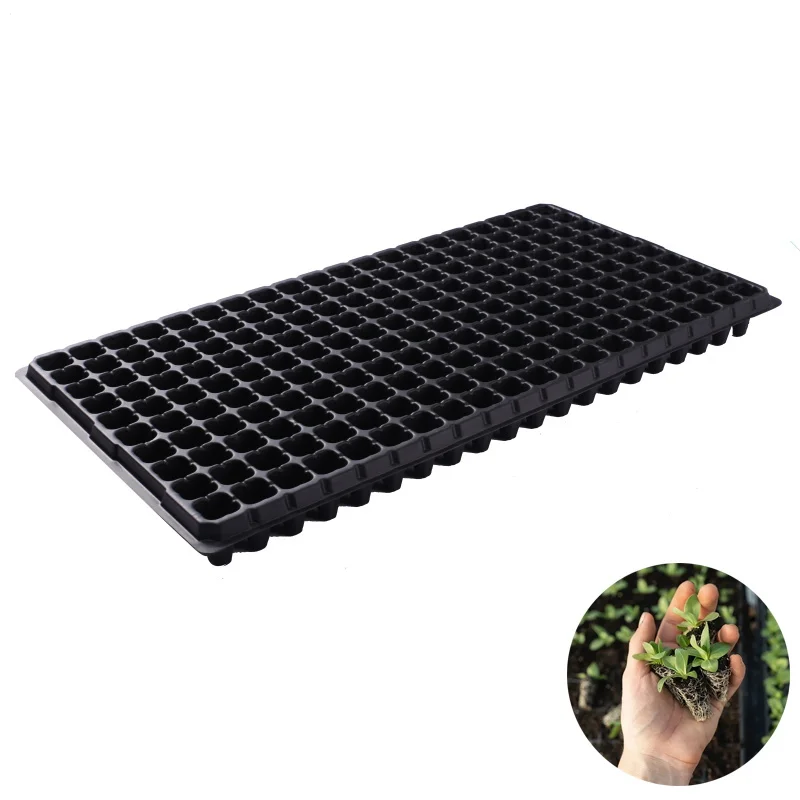 رائجة البيع عالية الجودة 200 خلية صينية البذر صواني زراعة النباتات البلاستيكية المتينة للدفيئة النباتية