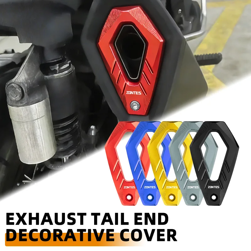 

For Zontes 368G 368M 368K 368D 368E 400G Exhaust Pipe Tip Cover Motorcycle Modified Accessories System Protector 368 G M K D E