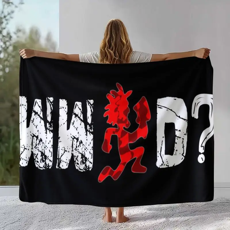 ICP Rap Metal Insane Clown Posse Juggalo Flannel Blanket,Ultra Soft Warm Plush Throw for Home Bedroom Bed Sofa Camping Picnic view 6