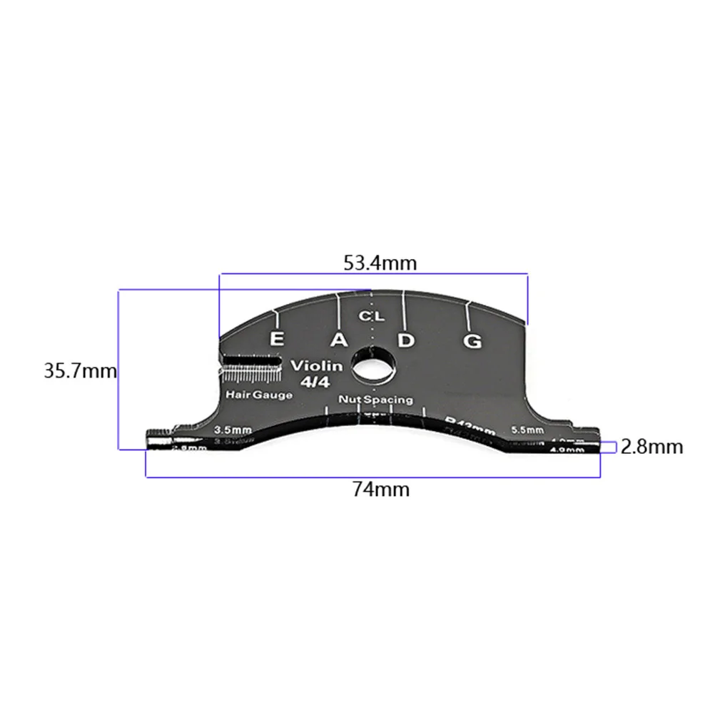 

Violin Measuring Tool Premium Plastic Multifunctional Bridge Repair Template Accurate Measuring Tool for Violin Accessories