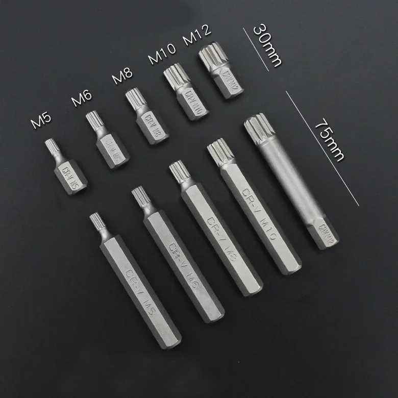 40Pcs 1/2in 3/8in Adaptor Drive Shank Hex   Star Impact Socket Set Metric Socket Set Ratchet Driver Socket Wrench