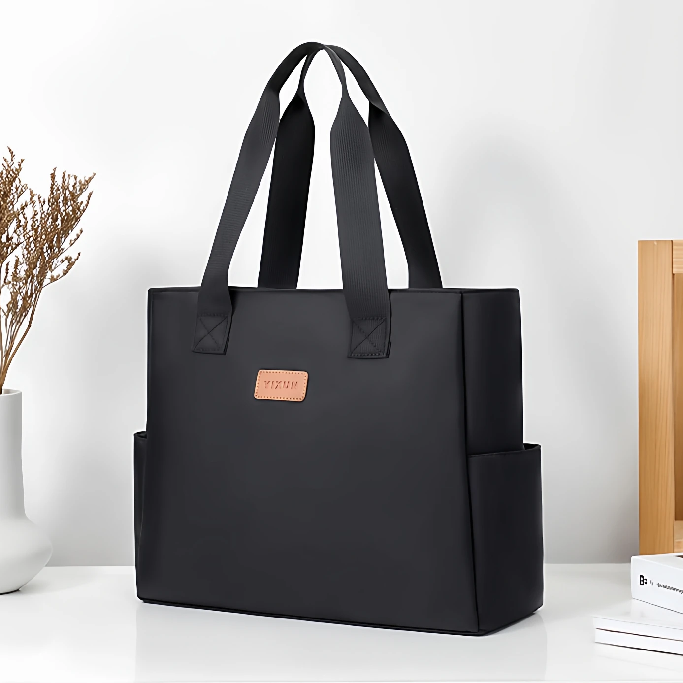 

xun Large Capaci ex Commuter oulder Handbag Briease A4 File Bag Waterproof Nylon Bag for Work And Busin