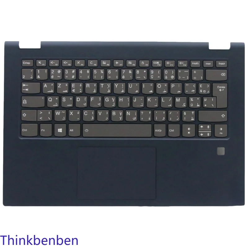 

FR+AE Backlit Keyboard With Blue PL Upper Case Palmrest Shell FPR Hole Cover For Lenovo Flex C340 14 IWL API IML 5CB0U42265