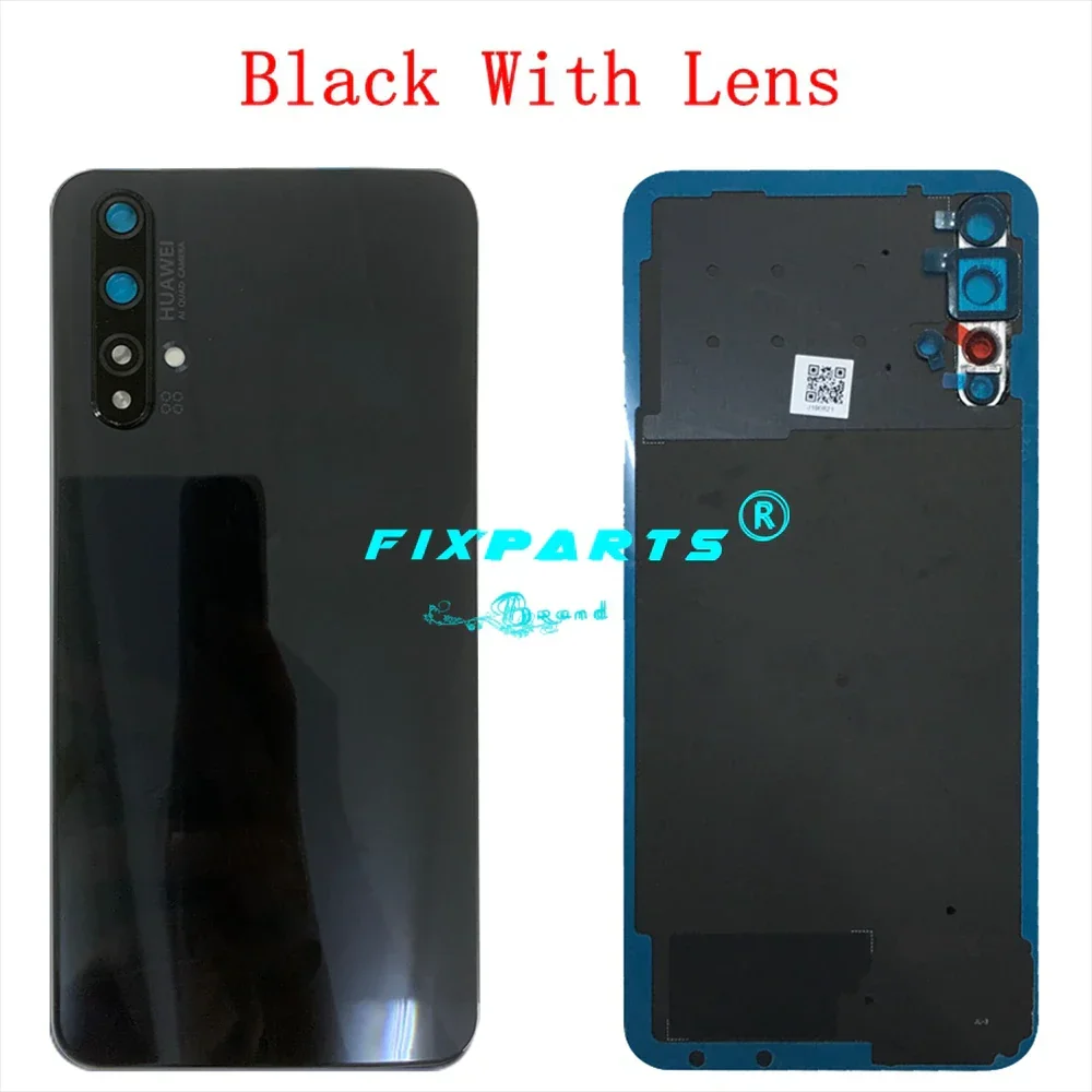 NEW For Huawei Nova 5t Battery Cover Rear Door Housing Back Case Phone  AL-L21 YAL-L61 Battery Cover  With Camera Lens