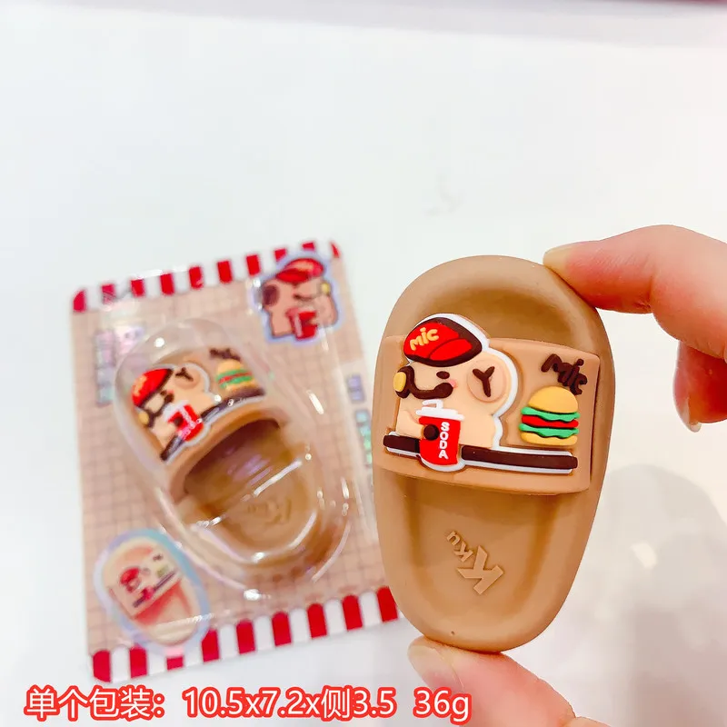 New Cartoon Capibala Creative Large Slippers Eraser Mini Portable Carrying Eraser Clean Eraser Student Stationery Gift Wholesale