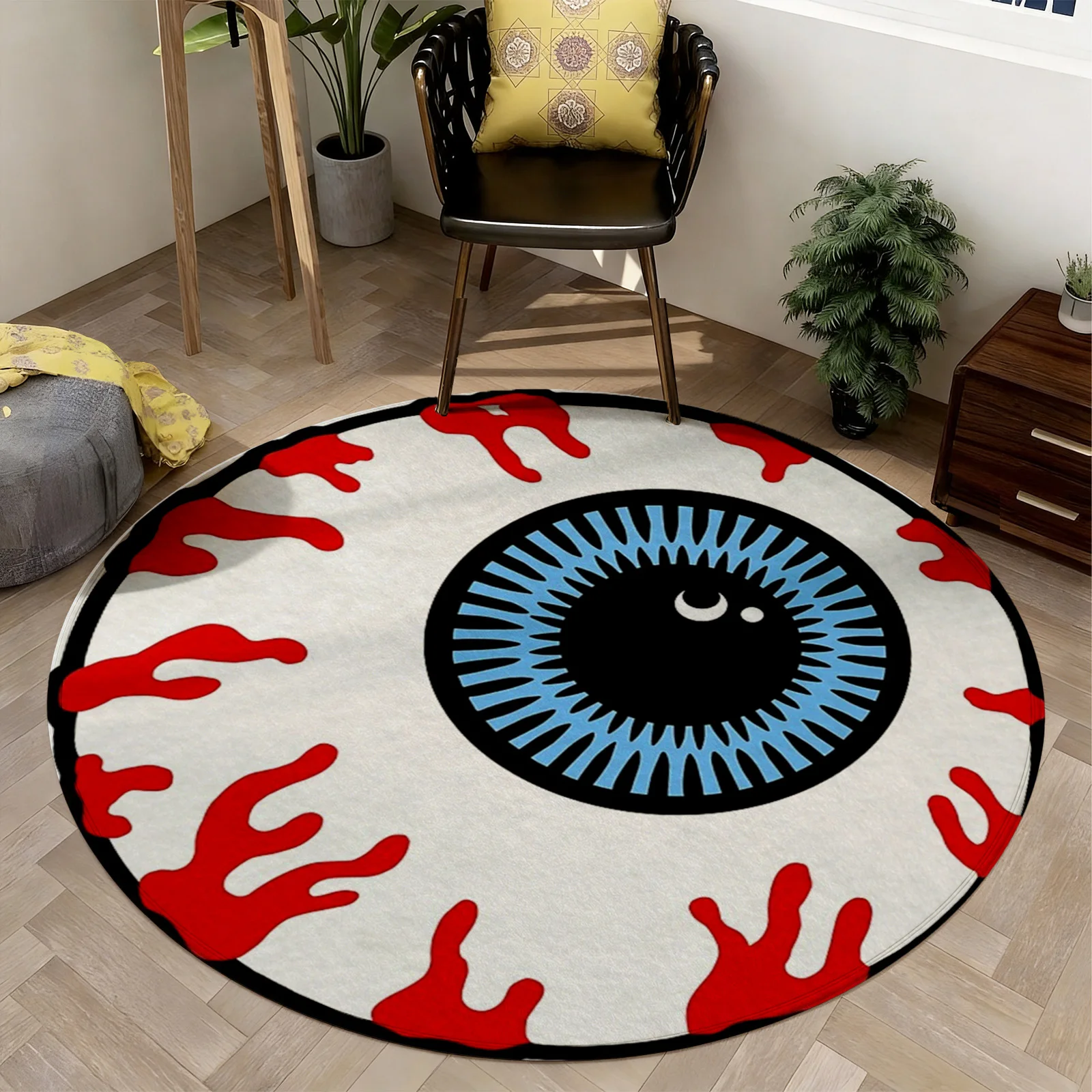 Cute Cartoon Claw Mark Round Area Rug Novelty Pet Mat for Living Room Floor Decoration Kawaii Play Rug Soft Accent Carpet Stylis