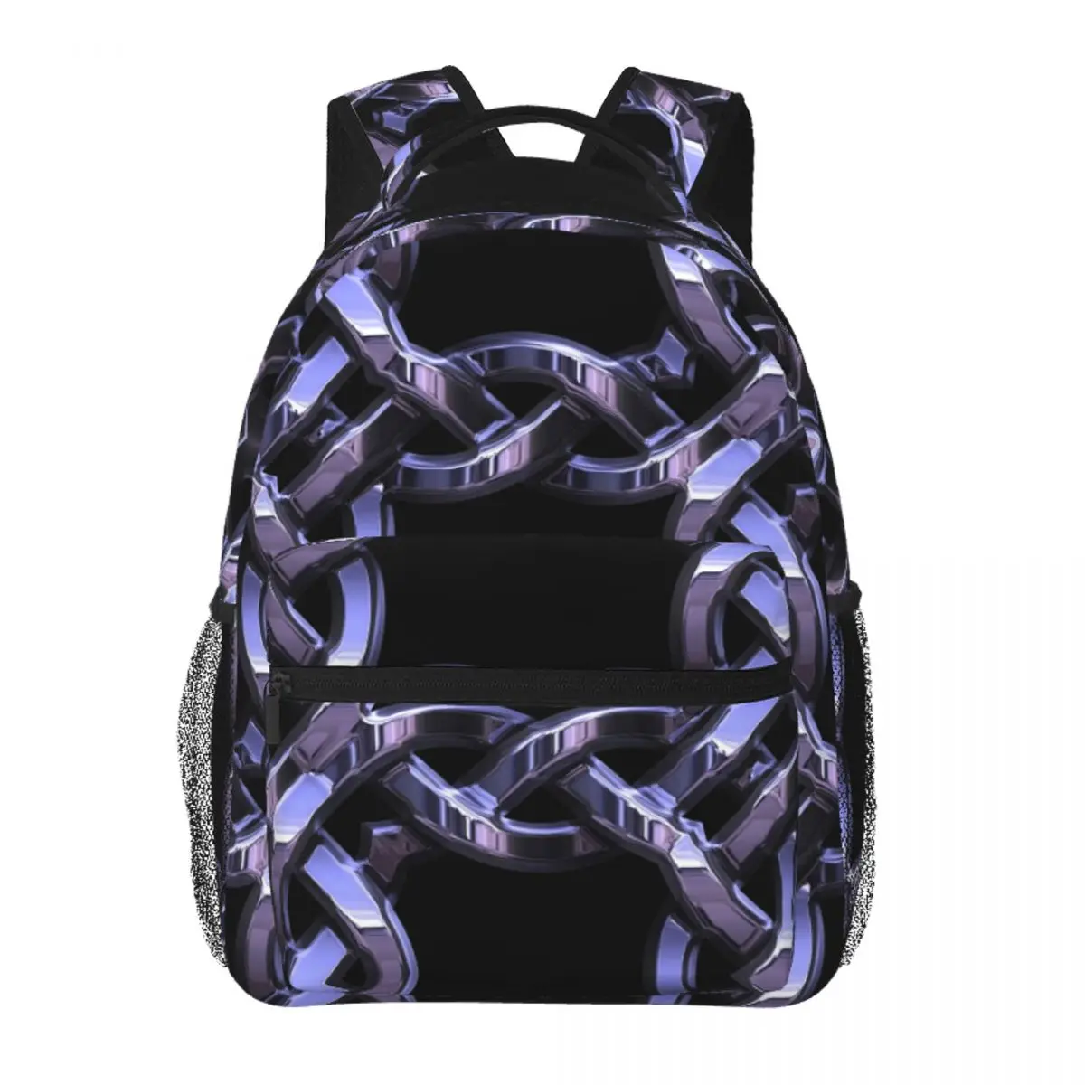 

Braided Metal Chain Mesh. Backpack Student Boys Girls BookBag Children School Bag Computer Shoulder Bags for Men Women