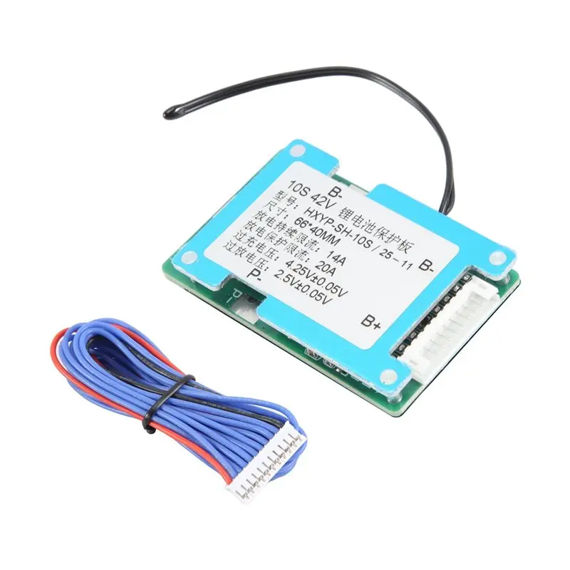T24C 5X 10S 42V 15A For BMS Polymer Cell 18650 Lithium Battery Protection Board With Balance Built-In Temperature Control