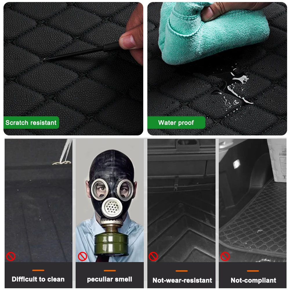 حصيرة أرضية السيارة لميتسوبيشي لباجيرو مونتيرو شوغون V93 2010-2019 مع ملحقات داخلية مضادة للانزلاق باللون الأسود