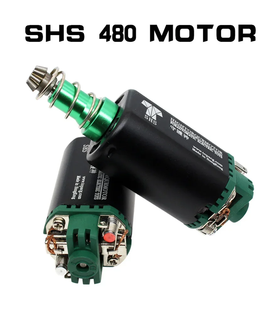 Imagem -03 - Motor Alto do Torque de Shs Aeg 38000rpm 11.1v 38000rpm Velocidade da Torção Eixo Longo Airsoft M16 m4 Mp5 g3 P90