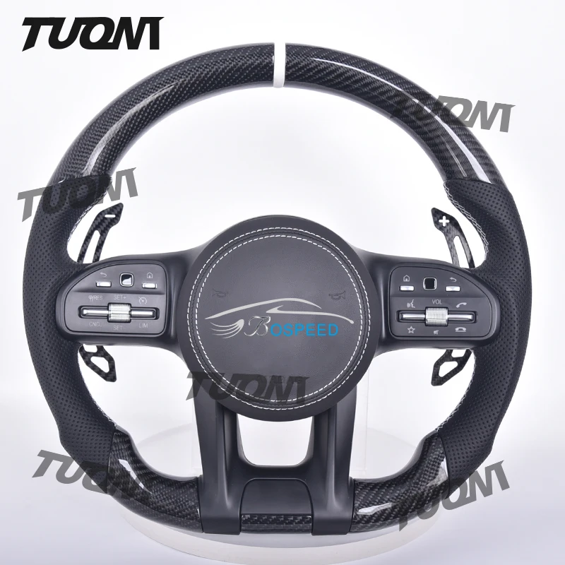 Customized Carbon Fiber Steering Wheel For Mercedes-Benz W190 C190 W205 C205 W166 X167 W177 W290 W217 C217 W222 C63 E63 W204