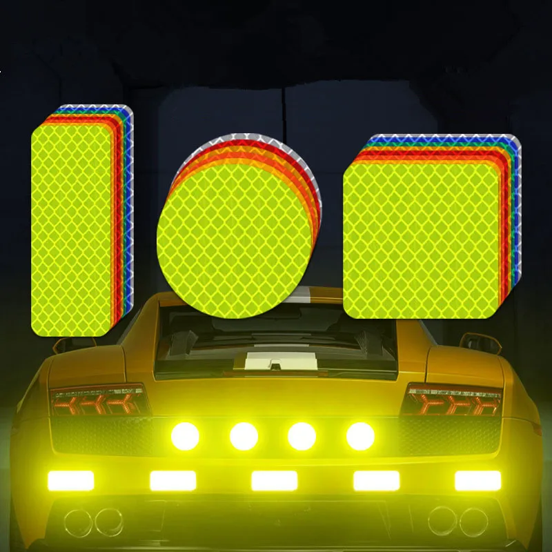 10pcs Car Reflective Strip Warning Sticker For Bus Backpack Bicycle Baby Car Waterproof  Safety Door Stickers