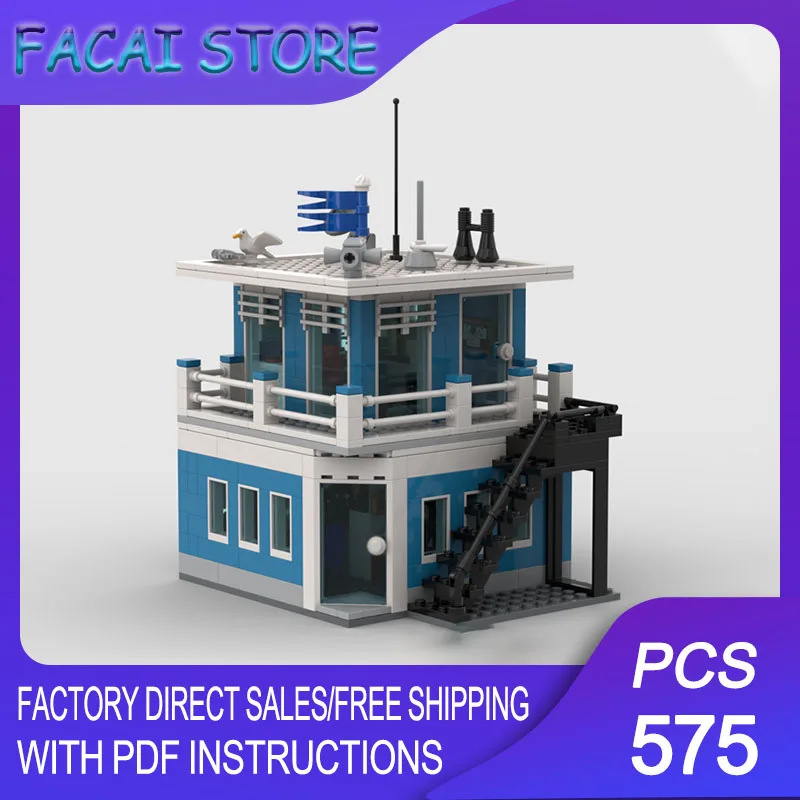 

Modular City Building Moc Building Bricks Modular Harbour Master Office Technology Blocks Christmas DIY Toy Construction Gifts