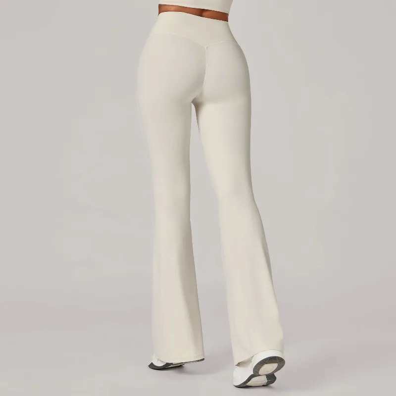 

Women's Hip-lifting Yoga Pants High Waisted Slim Fit Flared Pants Fitness Gym Sports Pants Elastic Casual Workout Leggings