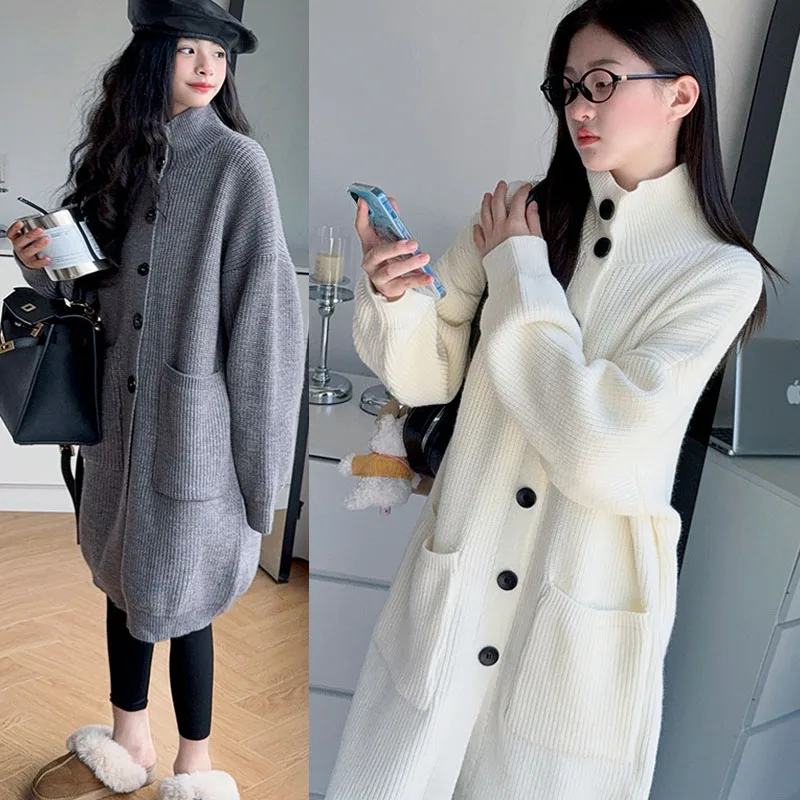 

Knit Kids Winter Coat Fall Big Girls Jackets White Grey Size 6 7 8 9 10 11 12 13 14 15 16 17 18 19 20 Years Long Sweater Dress