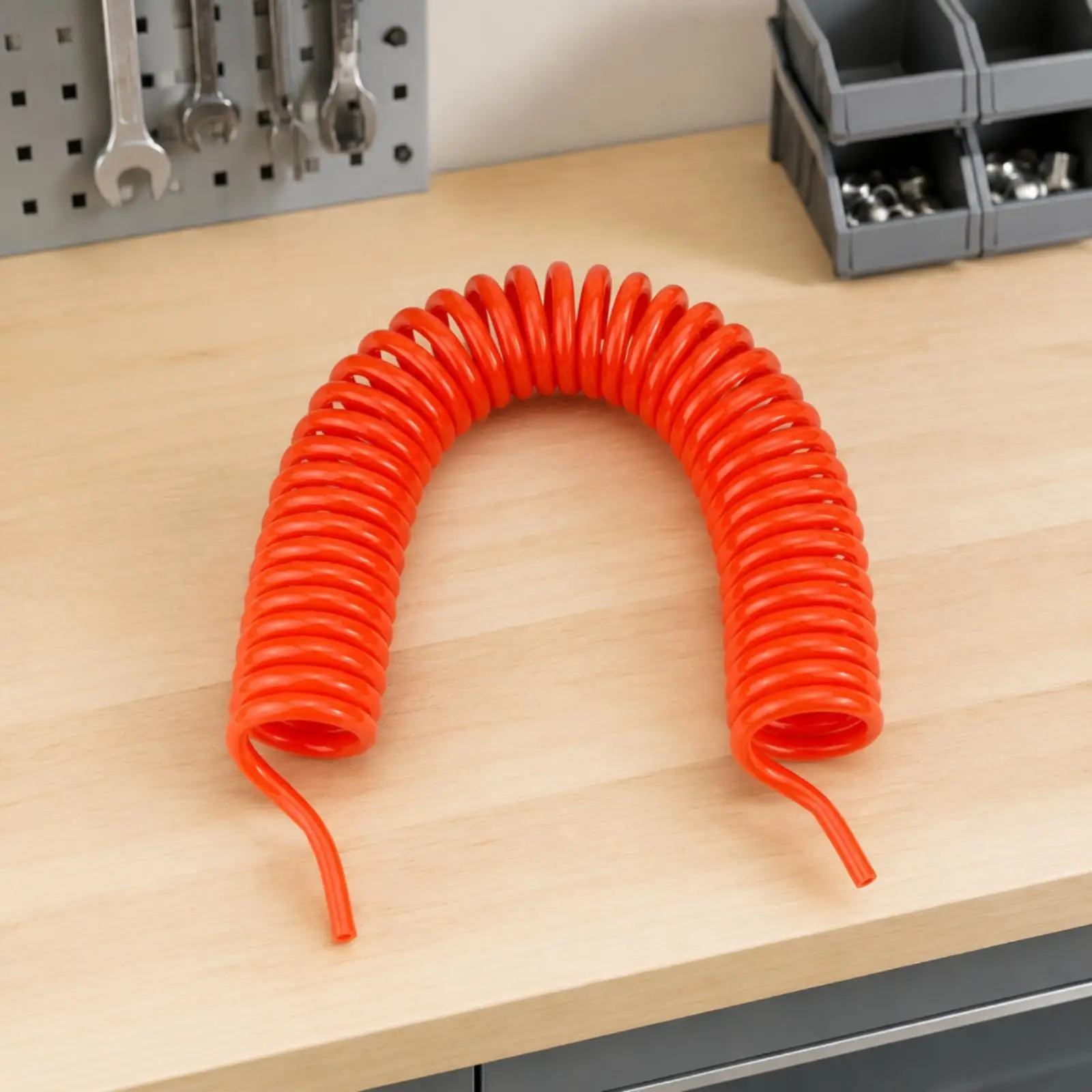 Coiled PU Air Tube Pneumatic Hose Spring Retractable Compressor Accessory for Pneumatic Machine Setup