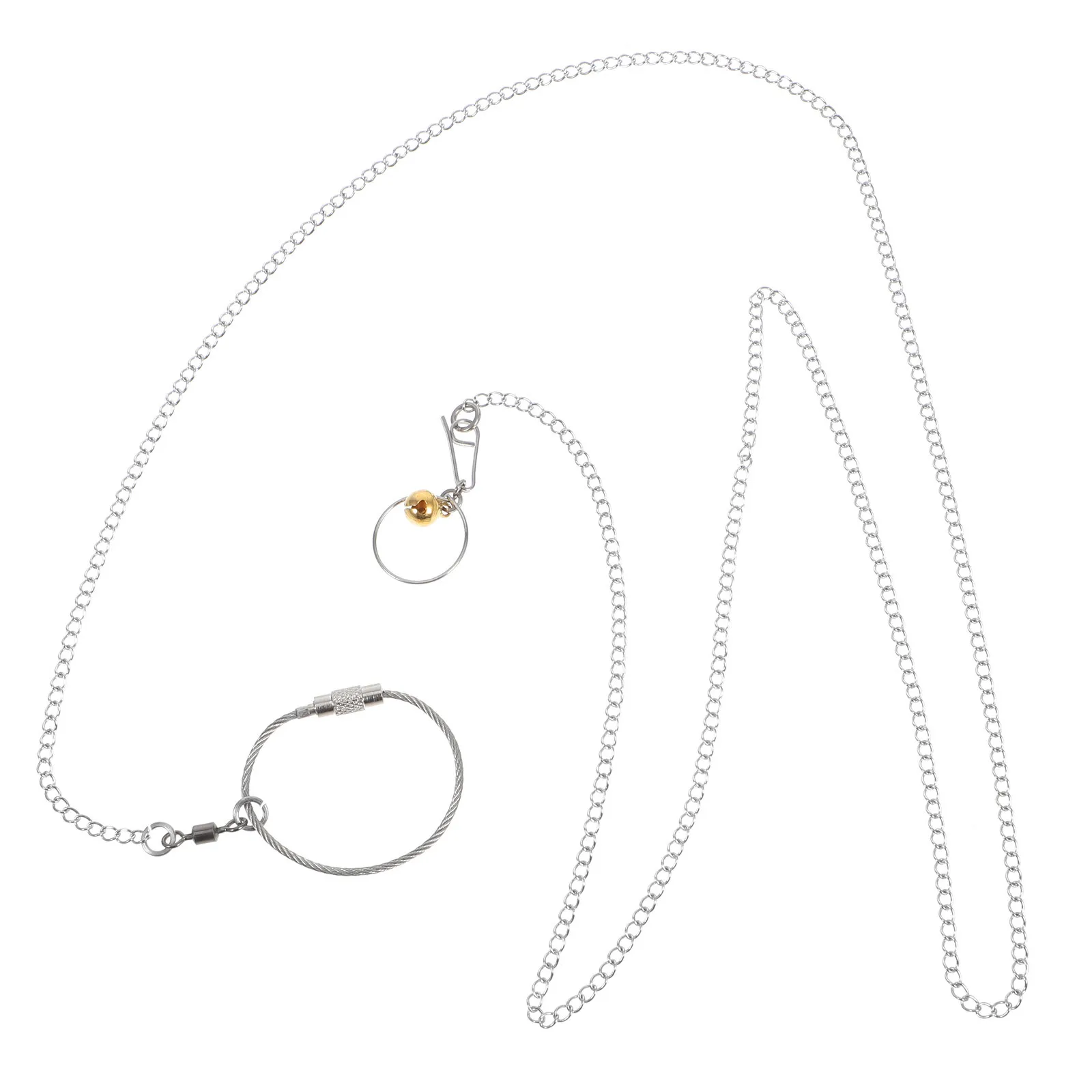 

Parrot Neck Collar Bird Chain Neck Collar Stainless Steel Pet Collars For Parrot Harness Leash Outdoor Flying Training Rope