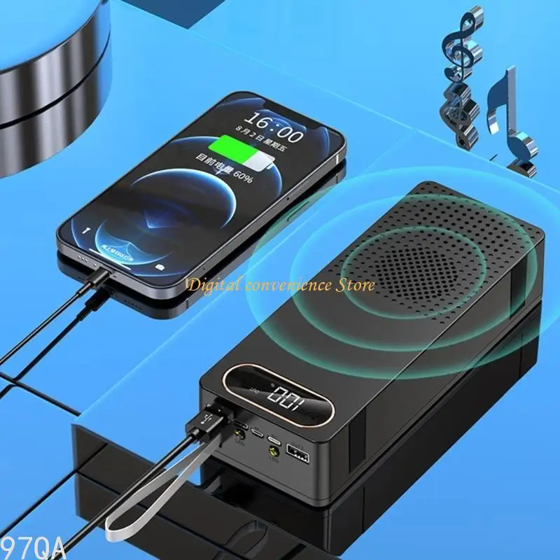 97QA 8x18650 Case Cases External Battery Box Wireless Smeker Function Diy Shells