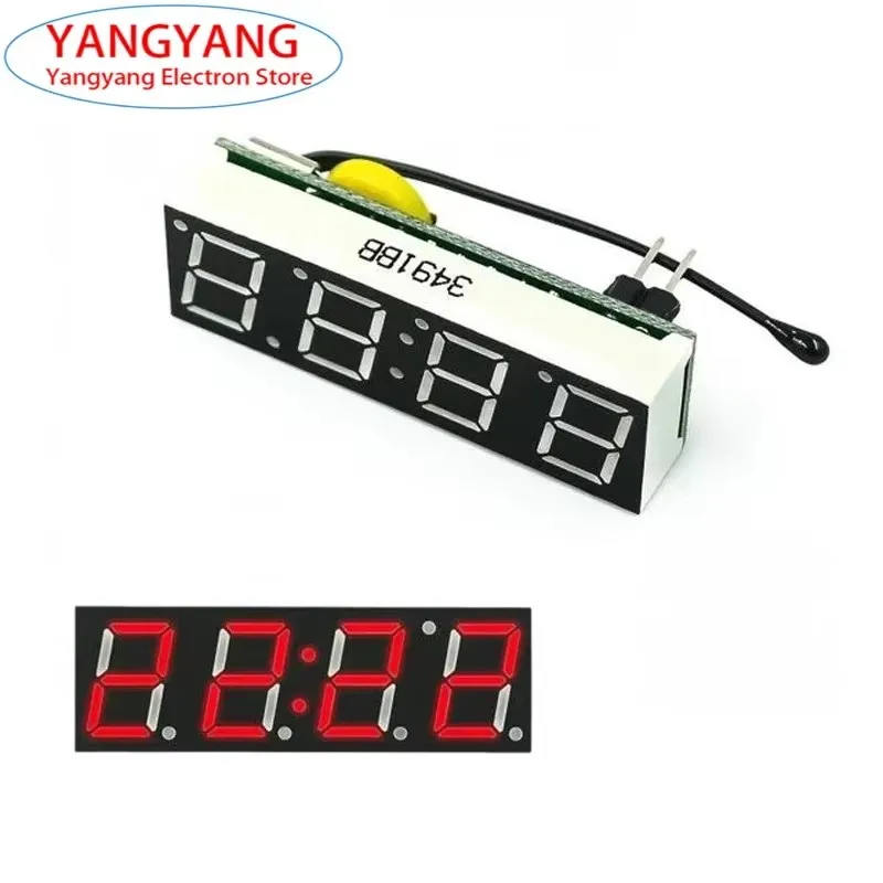 DS1302 RX8025 Red Blue Green 3 In 1 LED Electronic Digital Clock High Precision Temperature Voltage Module Car LED DC Voltmeter