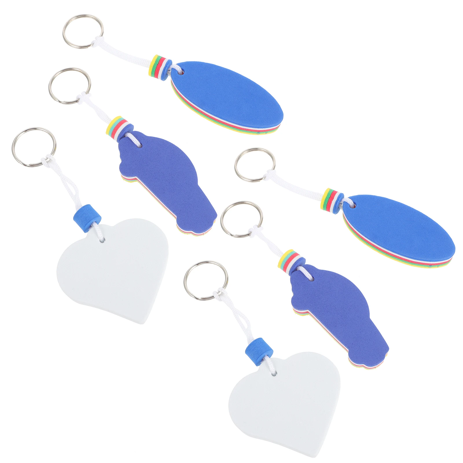 

6pcs Colorful Buoy Keychains Lightweight Floating EVA Material Water Sports Sailing Fishing Swimming Creative Gifts