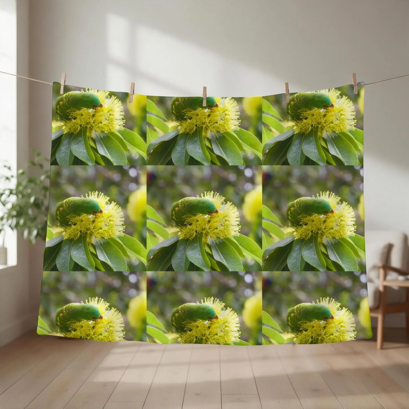 Scaly Breasted Lorikeet Throw Blanket couch cozy soft plush fuzzy picnic outdoor blanket