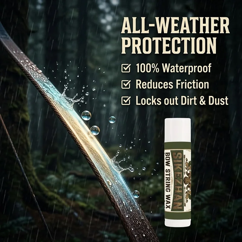 Universal Archery Bow String Wax Fiber Lubrication Protects Recurve Compound Bows Odorless Hunting Bowstring Lubricant Wax