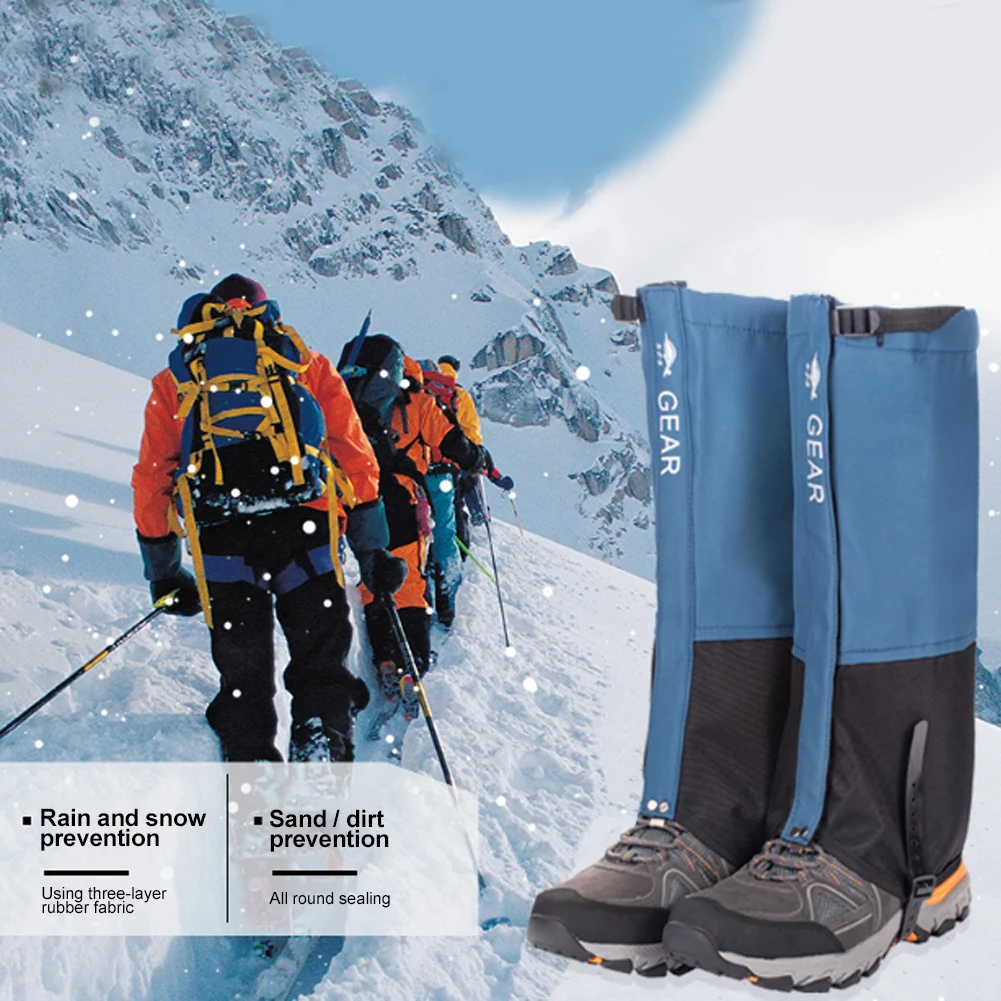 Guêtres de neige imperméables unisexes, botte de randonnée, chaussures legging, plus chaudes, couvre-chaussures de salle, tourisme, camping en plein air, trekking, escalade