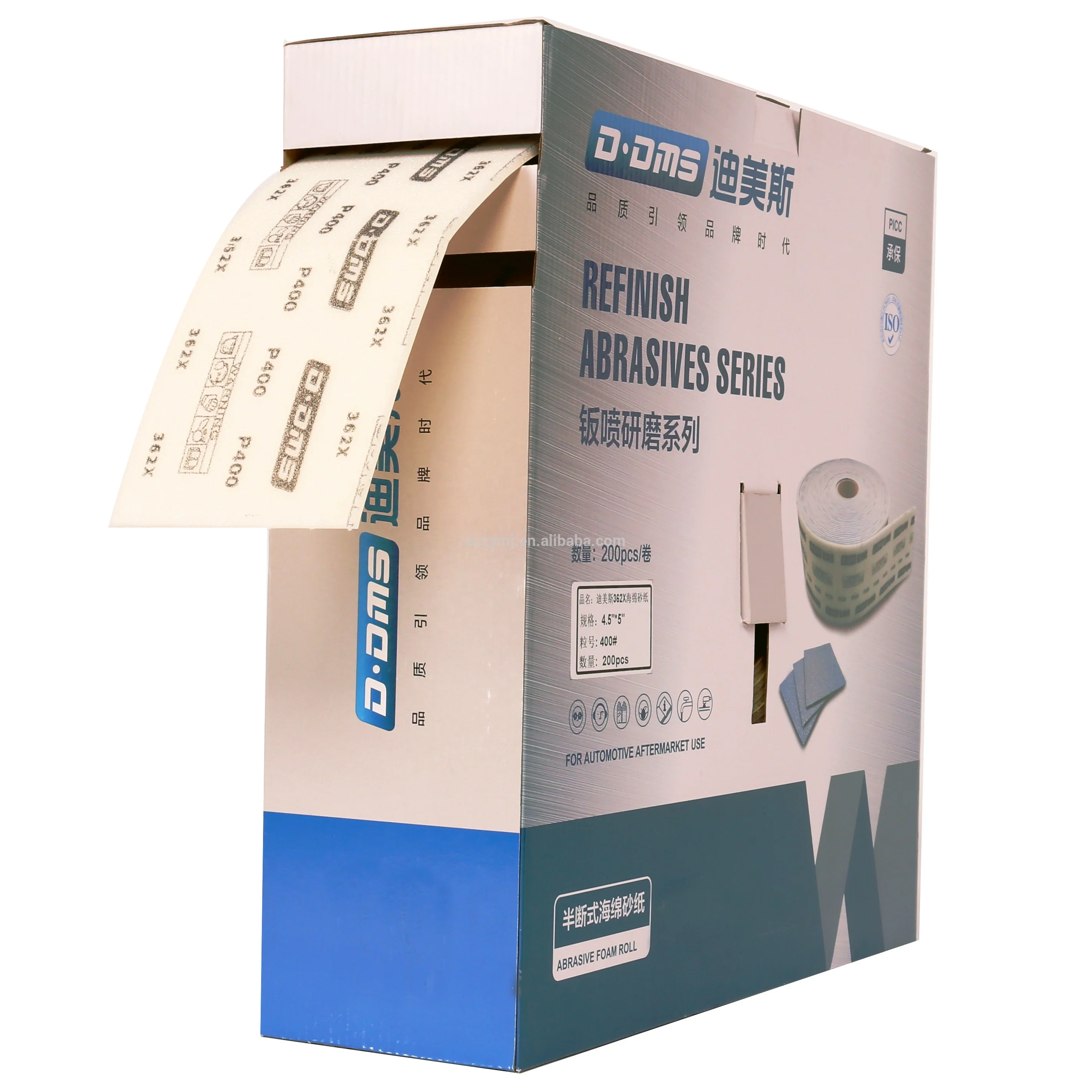 Automotive Paint Polishing Foam Sanding Rolls Sponge Backing, 115mm X 25m for Scratch Removal & Gloss Finishing