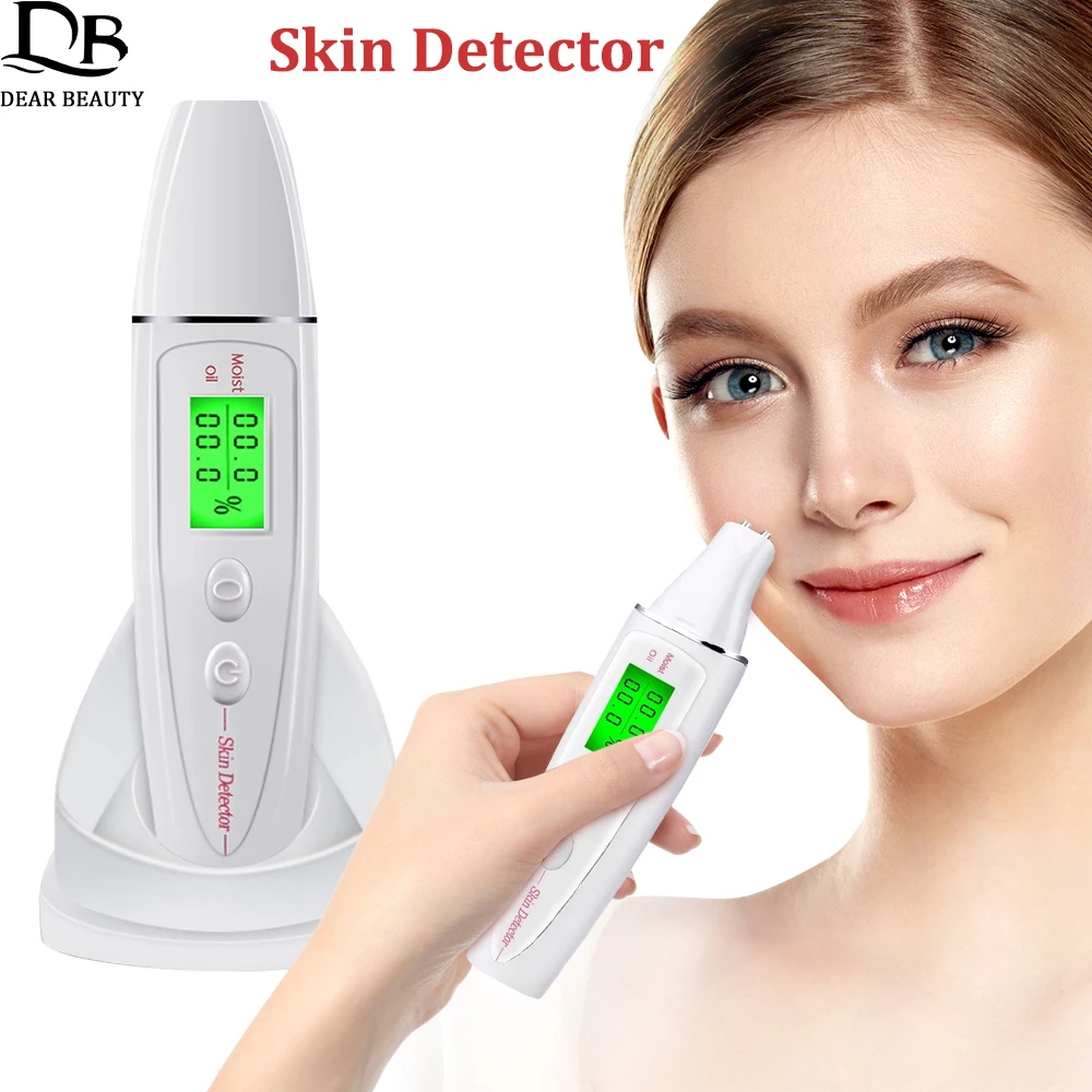 Analisador de pele facial, elasticidade da pele, testador de umidade, dispositivo de análise de óleo de água para rosto, mão, detector de pele, beleza, saúde