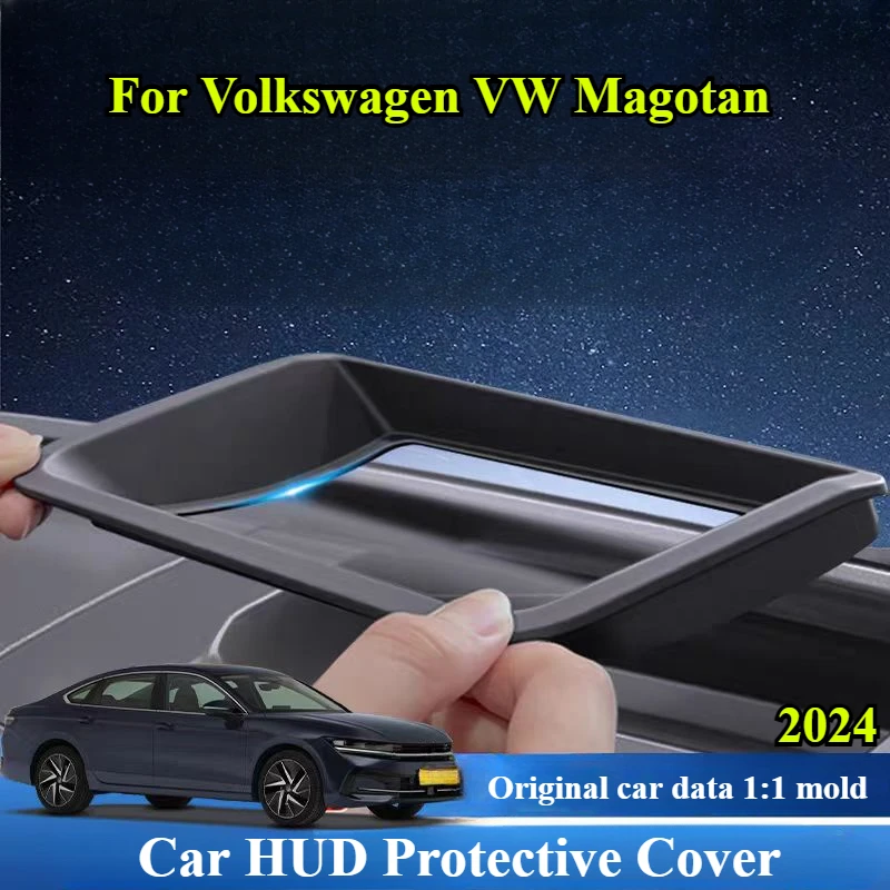 Car HUD Display Protective Cover For Volkswagen VW Magotan 2024 Head Up Display Reflective Frame Screen Dustproof Cover