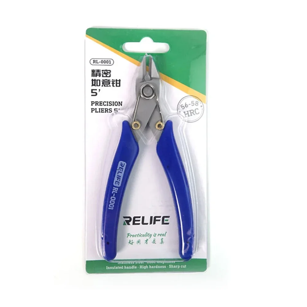 RELIFE RL-0001 5-inch High-hardness Diagonal Cutting Pliers for Repairing Cables Wires Cutting Side Shears Diagonal Pliers Tool