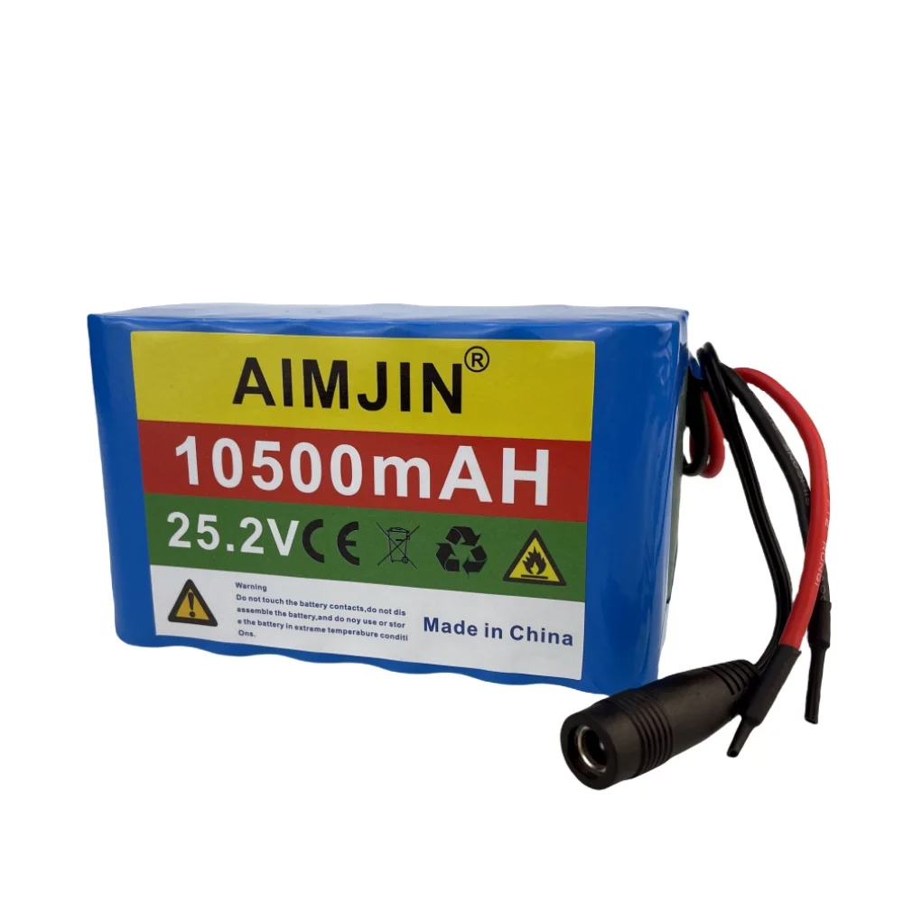 6S3P 25.2V 10500mAh 18650 Lithium Battery Pack Suitable for Electric Bicycle Outdoor Power Supplies etc，With Charger